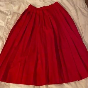 Hermès wool pleated midi skirt